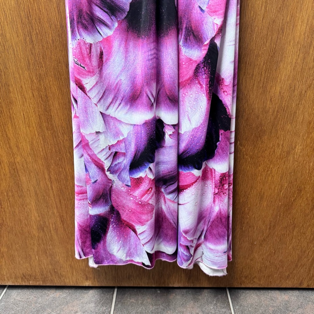 Roberto Cavalli Pink Purple Floral Maxi Dress - Picture 6 of 12